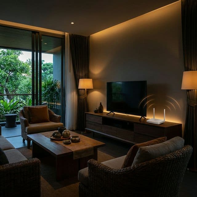 เราเตอร์ WiFi วางข้างทีวี ตำแหน่งที่ดีที่สุดสำหรับสัญญาณ WiFi